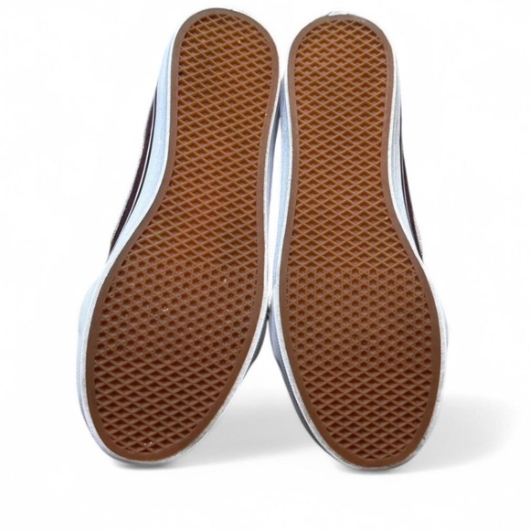 Vans Off the Wall Old Skool SK8 Hi Top Sneaker Shoe Maroon Mens 5 Womens 6.5 - Picture 5 of 6